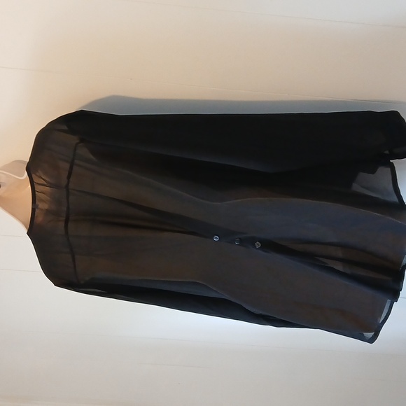 Detailed Chiffon Black Blouse - Picture 7 of 8